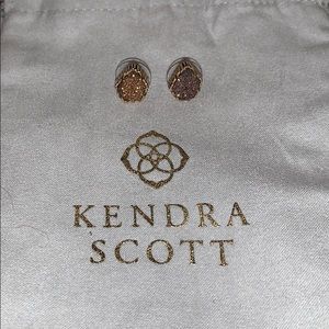 Kendra Scott Tessa Rose Gold Stud:Rose Gold Drusy